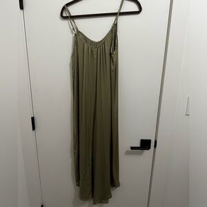 Hem & Thread Jumpsuit Romper in Olive Green